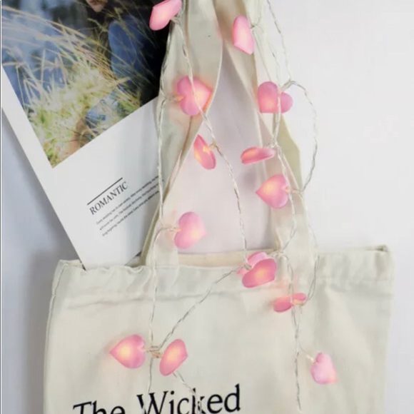 Led heart string Lights cute love home room decor pink blue wall decoration - Picture 3 of 12